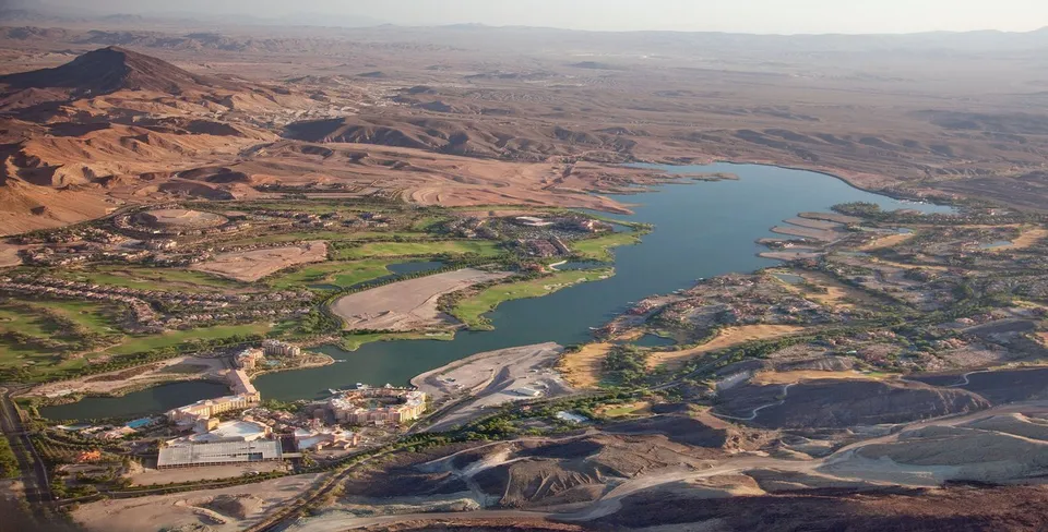 Aerial view of Lake Las Vegas in Henderson, Nevada